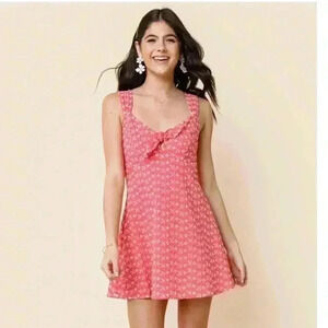Francesca’s Andrea Embroidered Eyelet Mini Dress